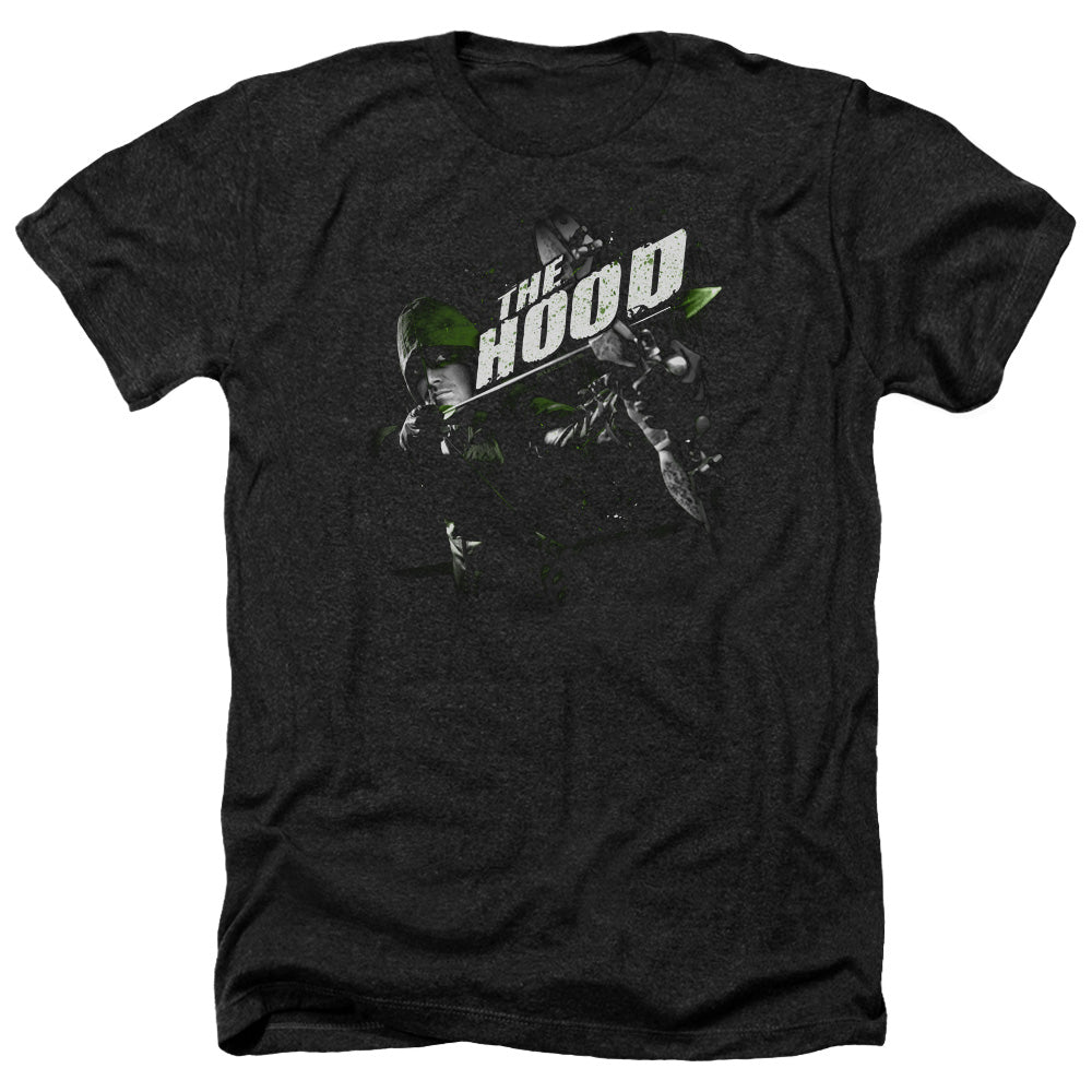 AN OFFCIALLY LICENSED ARROW TAKE AIM MEN'S HEATHER T-SHIRT CHARCOAL