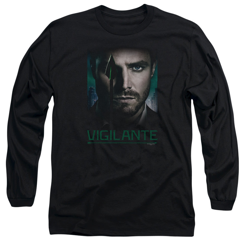 AN OFFCIALLY LICENSED ARROW GOOD EYE MEN'S LONG SLEEVE T-SHIRT BLACK