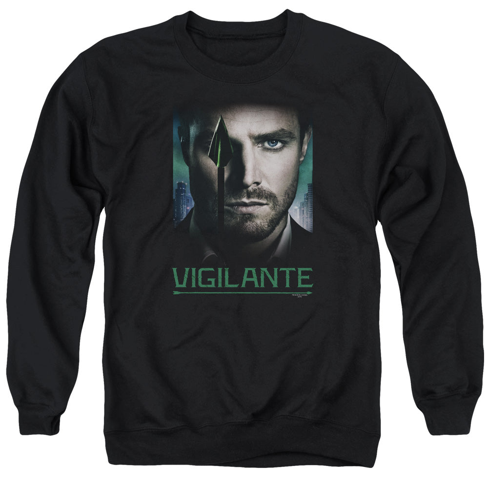 AN OFFCIALLY LICENSED ARROW GOOD EYE ADULT UNISEX CREWNECK SWEATSHIRT BLACK