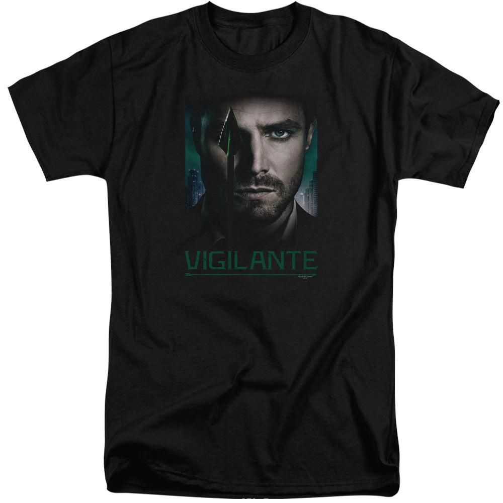 AN OFFCIALLY LICENSED ARROW GOOD EYE MEN'S TALL FIT T-SHIRT BLACK