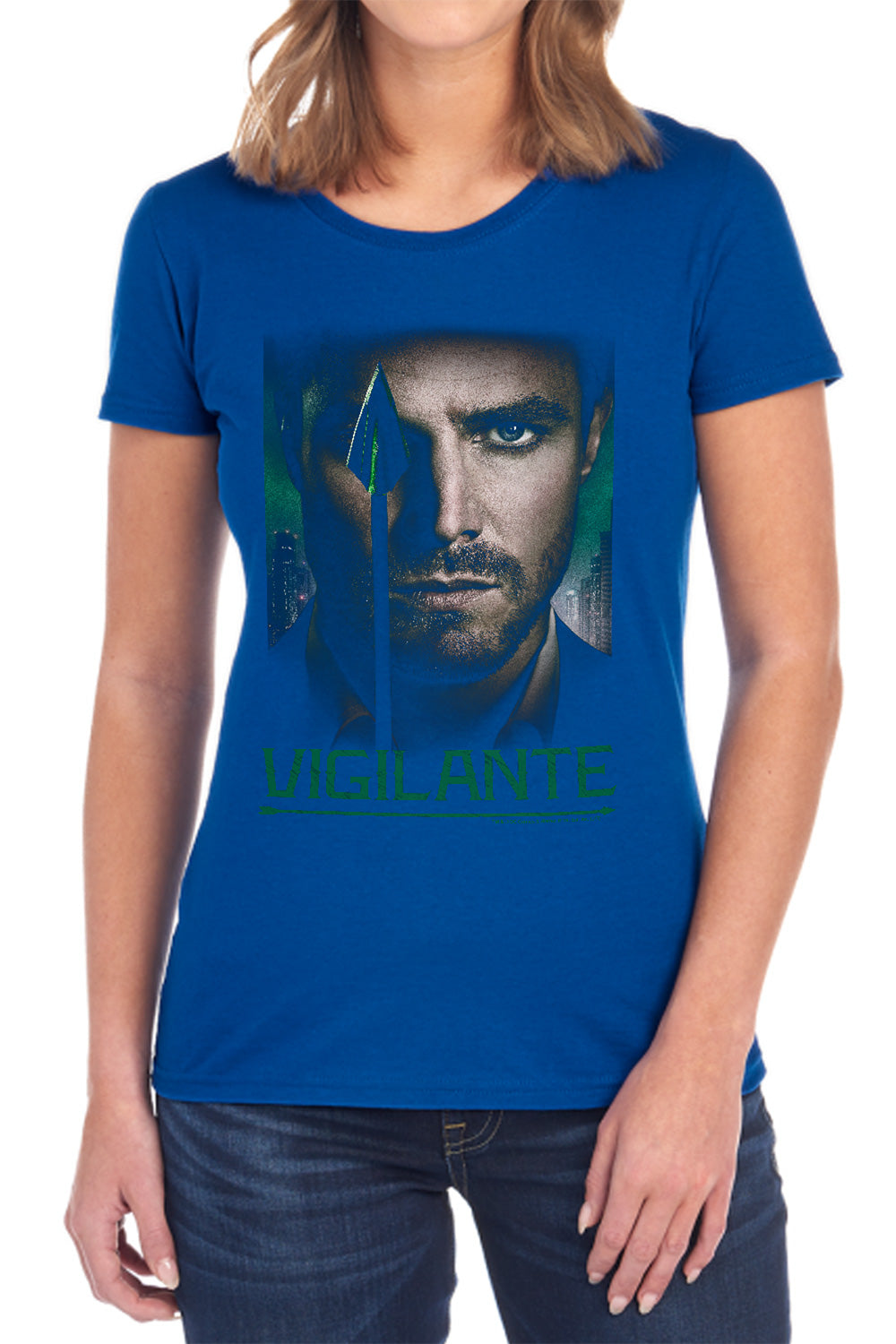 AN OFFCIALLY LICENSED ARROW GOOD EYE WOMEN'S REGULAR FIT T-SHIRT BLACK