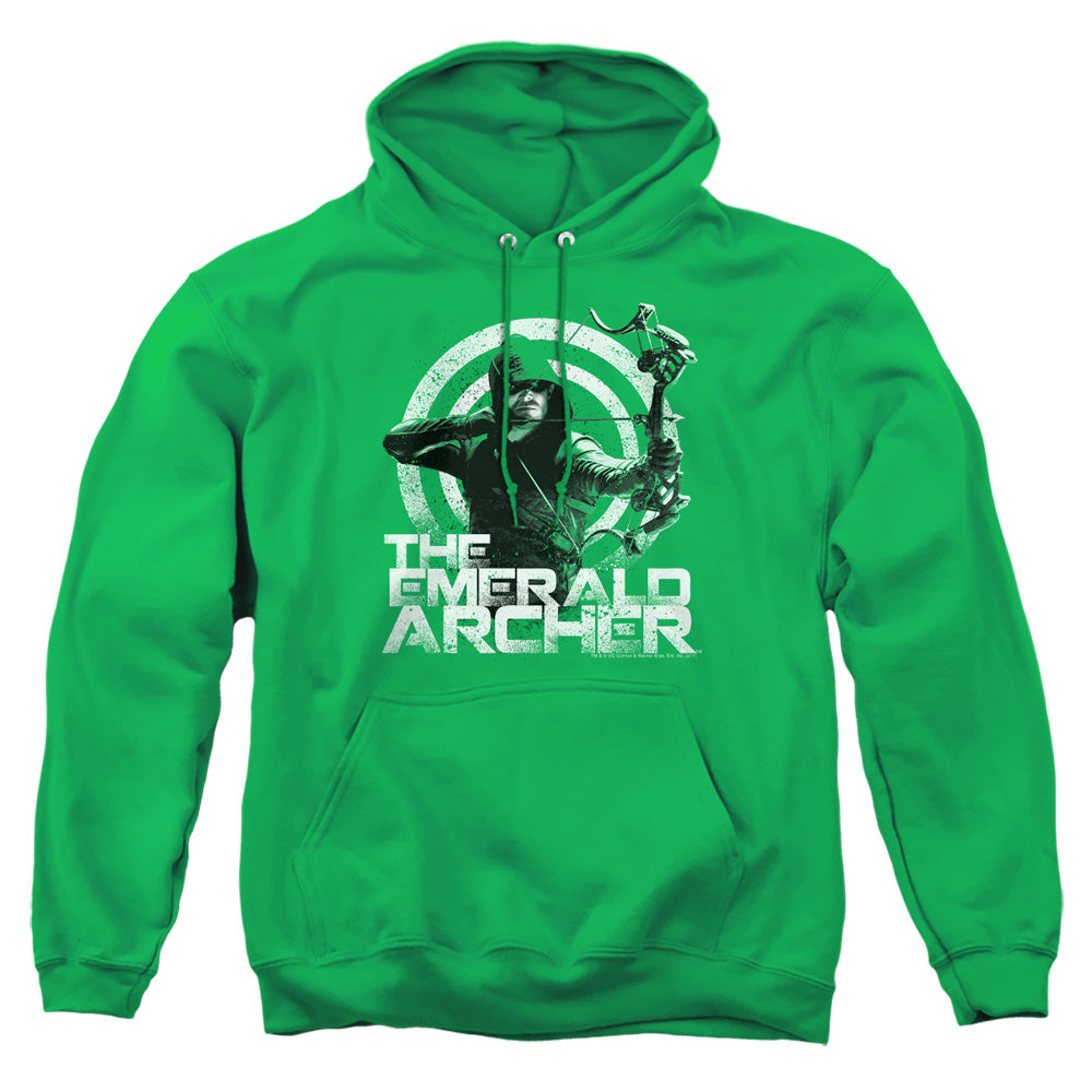 AN OFFCIALLY LICENSED ARROW ARCHER ADULT UNISEX PULLOVER HOODIE KELLY GREEN