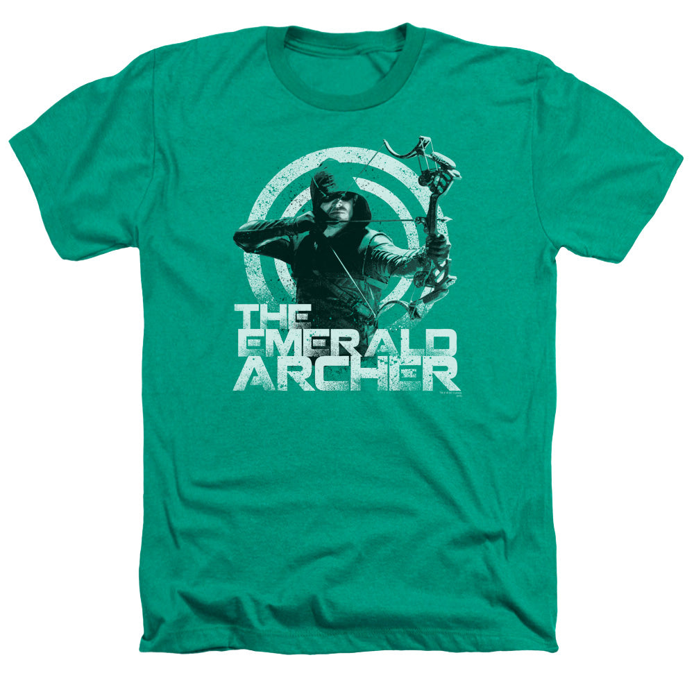 AN OFFCIALLY LICENSED ARROW ARCHER MEN'S HEATHER T-SHIRT KELLY GREEN
