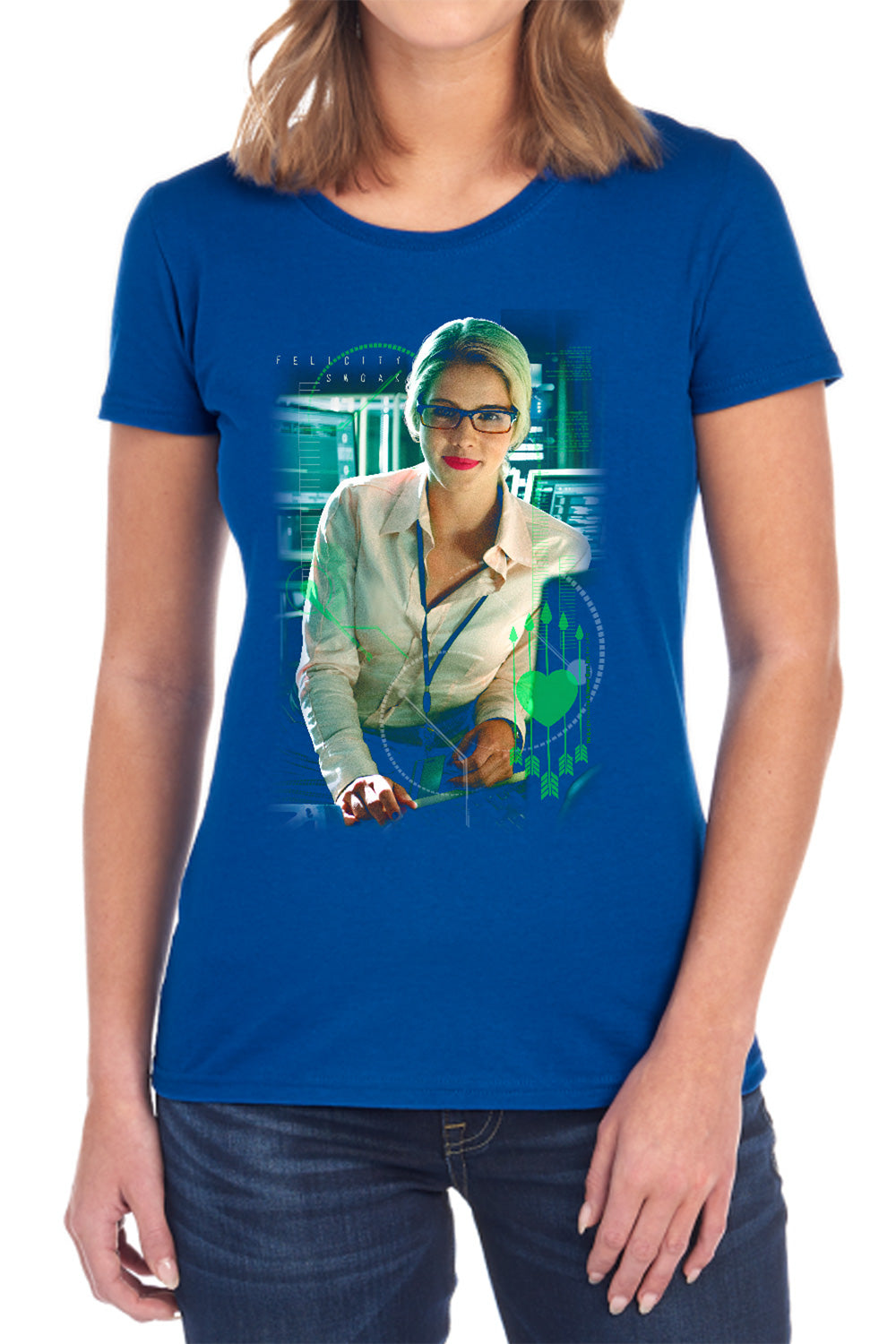 AN OFFCIALLY LICENSED ARROW FELICITY SMOAK WOMEN'S REGULAR FIT T-SHIRT BLACK