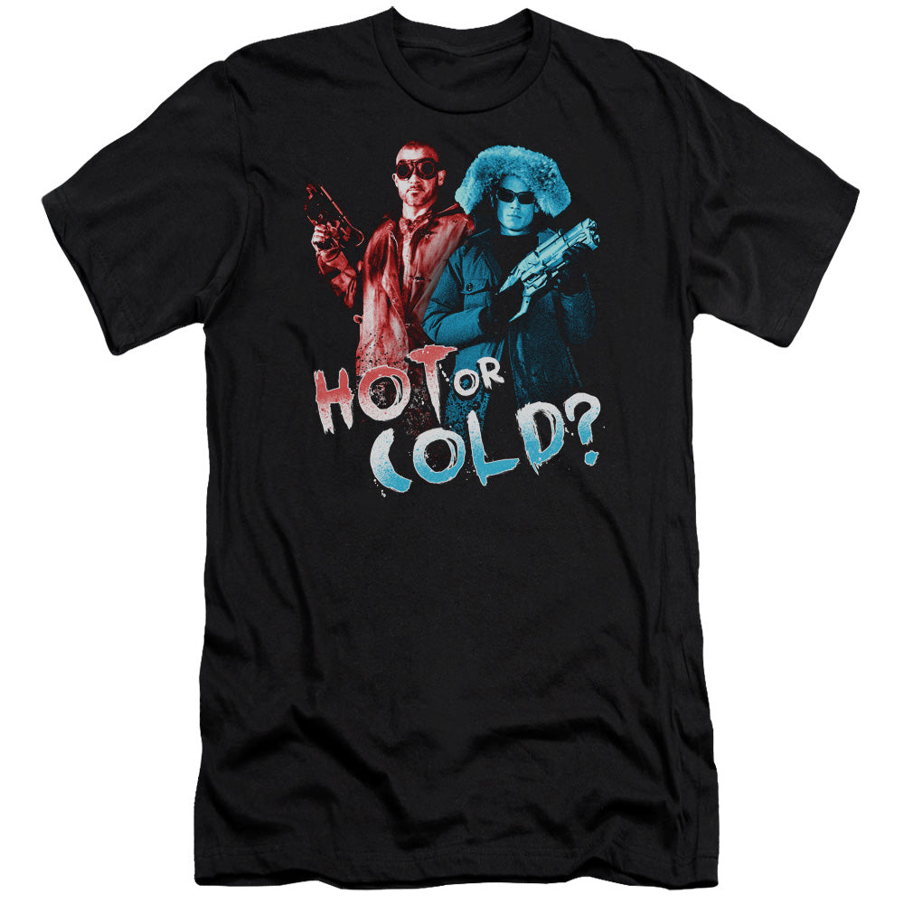 AN OFFCIALLY LICENSED ARROW HOT OR COLD MEN'S PREMIUM SLIM FIT T-SHIRT BLACK