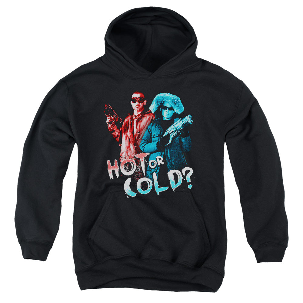 AN OFFCIALLY LICENSED ARROW HOT OR COLD YOUTH HOODIE BLACK