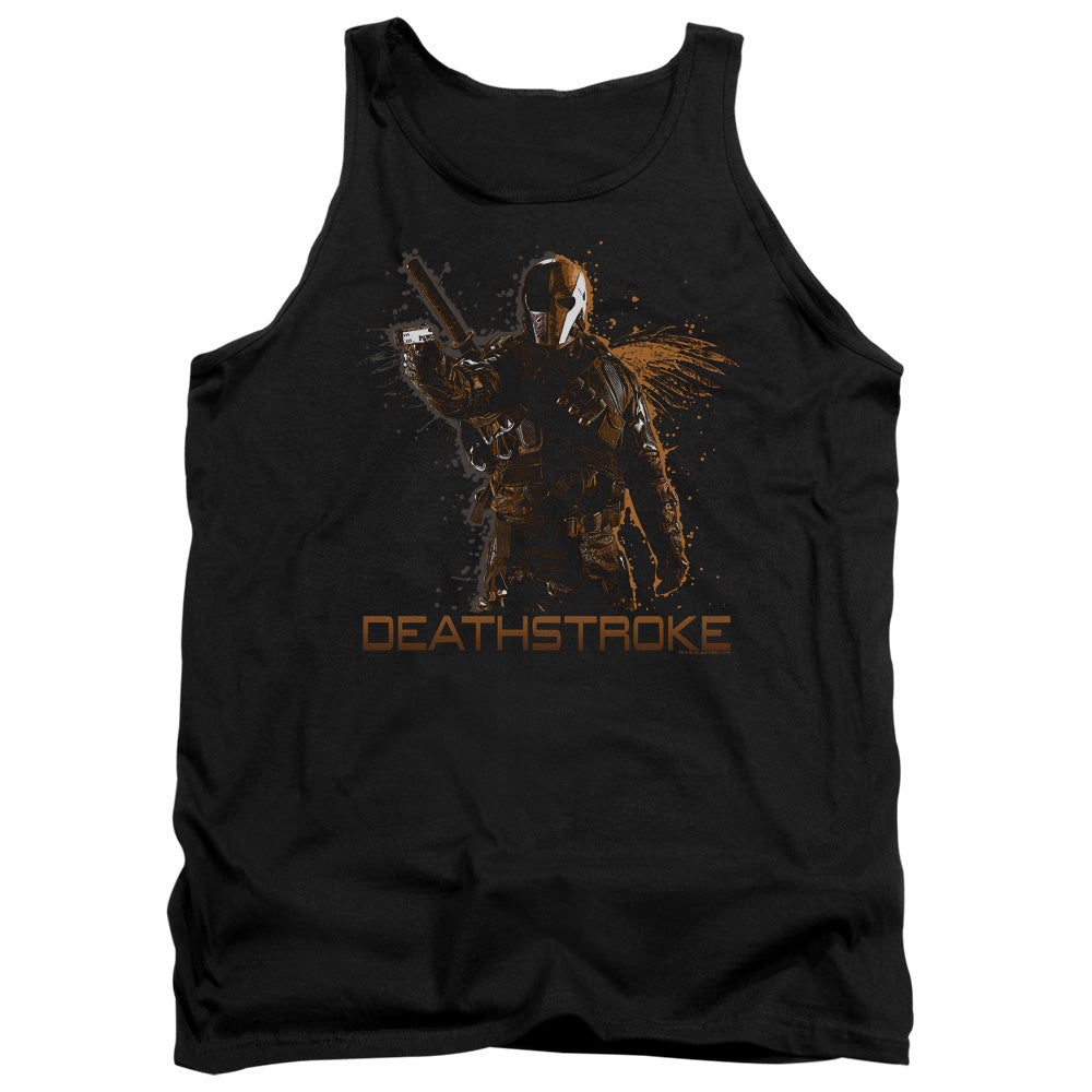 AN OFFCIALLY LICENSED ARROW DEATHSTROKE ADULT UNISEX TANK TOP BLACK