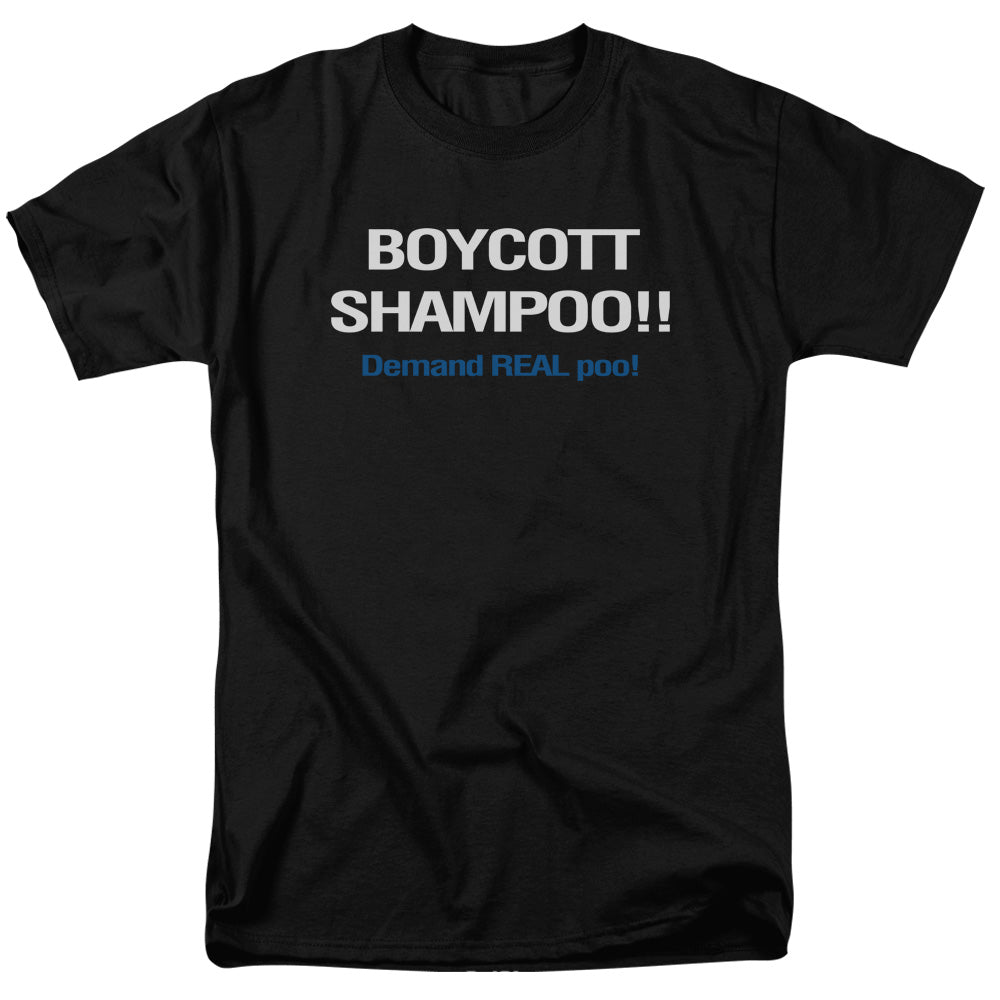 AN OFFCIALLY LICENSED BOYCOTT SHAMPOO BOYCOTT SHAMPOO MEN'S REGULAR FIT T-SHIRT BLACK