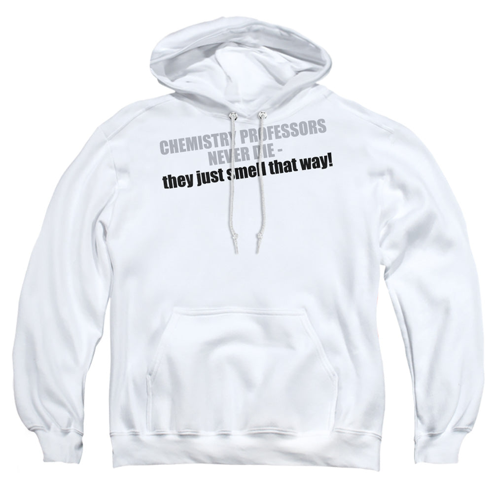 AN OFFCIALLY LICENSED CHEMISTRY PROFESSORS CHEMISTRY PROFESSORS ADULT UNISEX PULLOVER HOODIE WHITE