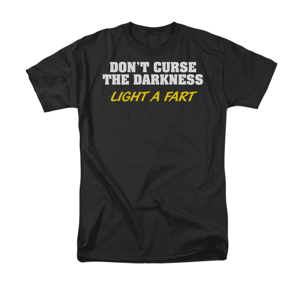 AN OFFCIALLY LICENSED DONT CURSE DARKNESS DONT CURSE DARKNESS MEN'S REGULAR FIT T-SHIRT BLACK