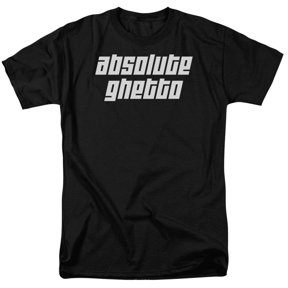 AN OFFCIALLY LICENSED ABSOLUTE GHETTO ABSOLUTE GHETTO MEN'S REGULAR FIT T-SHIRT BLACK