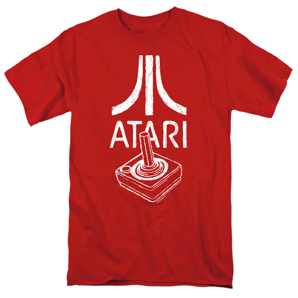 AN OFFCIALLY LICENSED ATARI JOYSTICK LOGO MEN'S REGULAR FIT T-SHIRT RED
