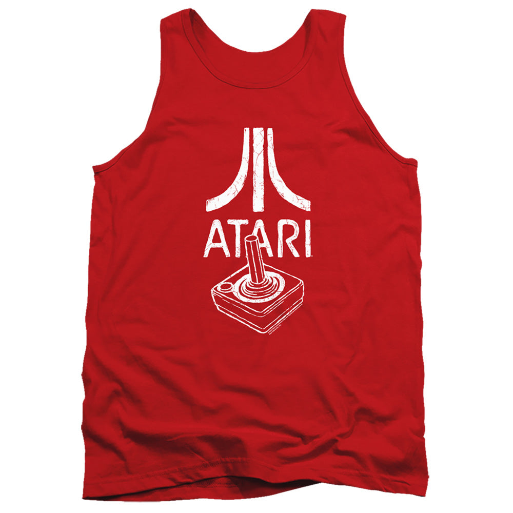 AN OFFCIALLY LICENSED ATARI JOYSTICK LOGO ADULT UNISEX TANK TOP RED