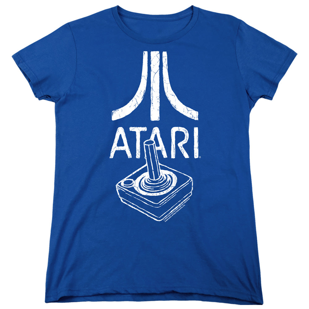 AN OFFCIALLY LICENSED ATARI JOYSTICK LOGO WOMEN'S REGULAR FIT T-SHIRT ROYAL