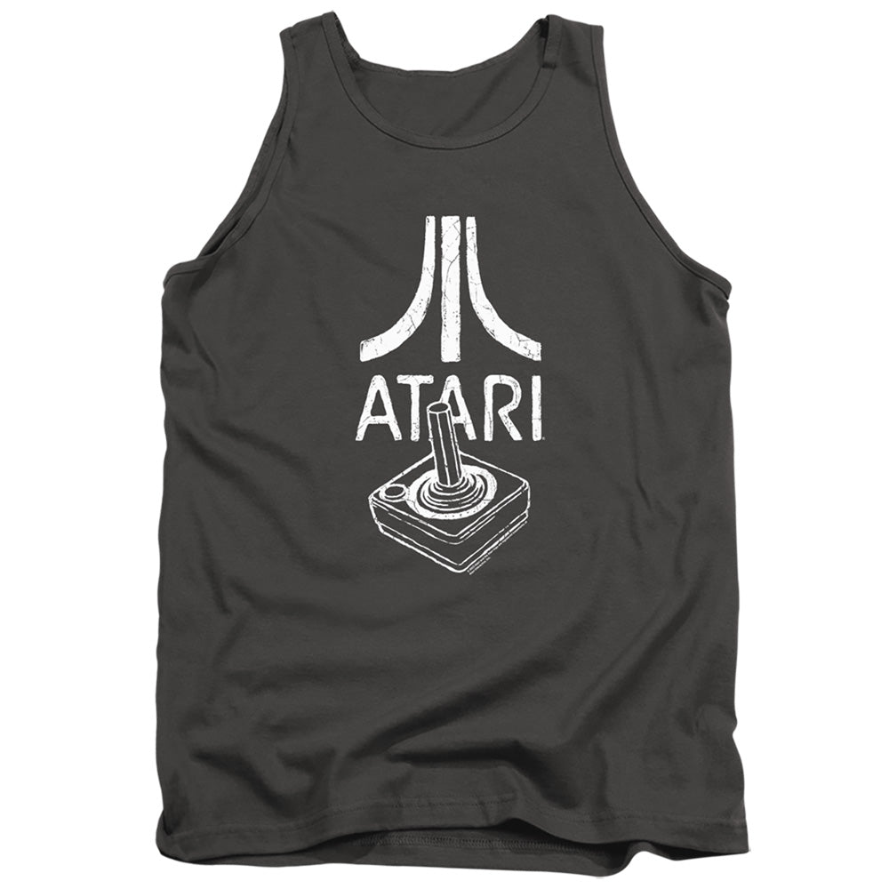 AN OFFCIALLY LICENSED ATARI JOYSTICK LOGO ADULT UNISEX TANK TOP CHARCOAL
