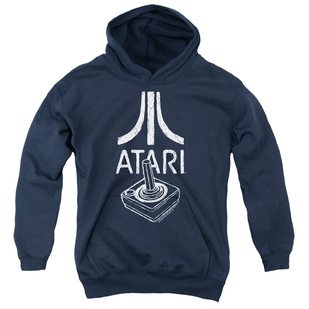 AN OFFCIALLY LICENSED ATARI JOYSTICK LOGO YOUTH HOODIE NAVY