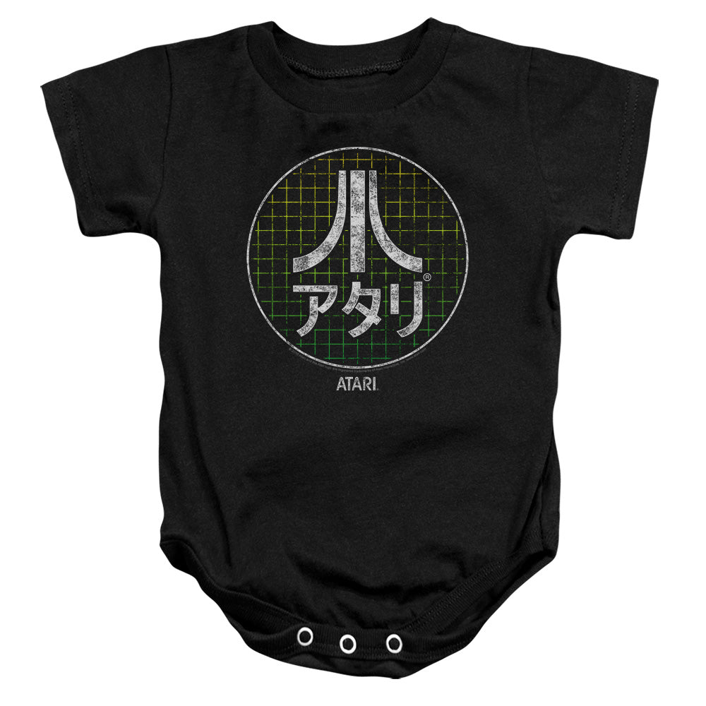 AN OFFCIALLY LICENSED ATARI JAPANESE GRID BABY BODYSUIT BLACK