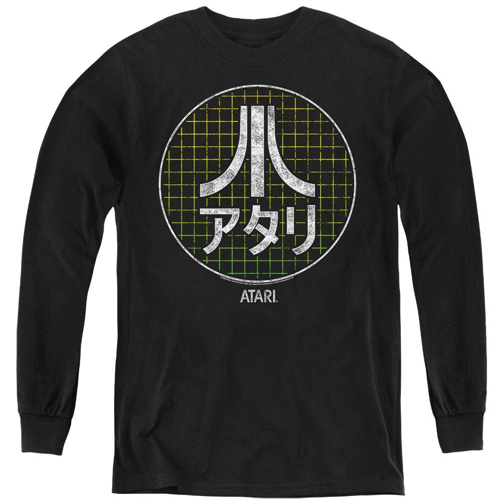 AN OFFCIALLY LICENSED ATARI JAPANESE GRID YOUTH LONG SLEEVE T-SHIRT BLACK