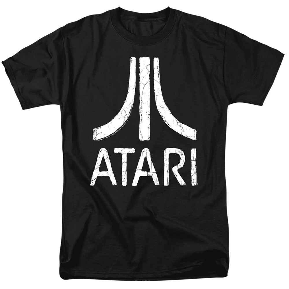 AN OFFCIALLY LICENSED ATARI ROUGH LOGO MEN'S REGULAR FIT T-SHIRT BLACK