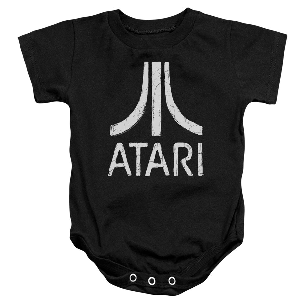AN OFFCIALLY LICENSED ATARI ROUGH LOGO BABY BODYSUIT BLACK