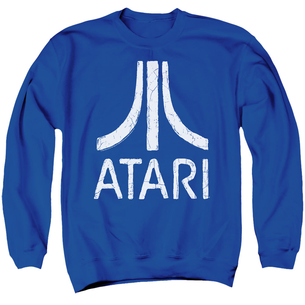 AN OFFCIALLY LICENSED ATARI ROUGH LOGO ADULT UNISEX CREWNECK SWEATSHIRT ROYAL