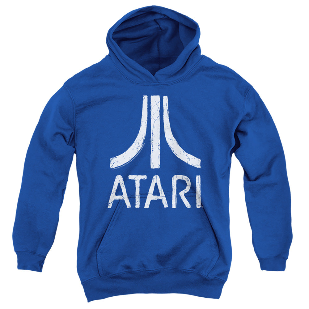 AN OFFCIALLY LICENSED ATARI ROUGH LOGO YOUTH HOODIE ROYAL