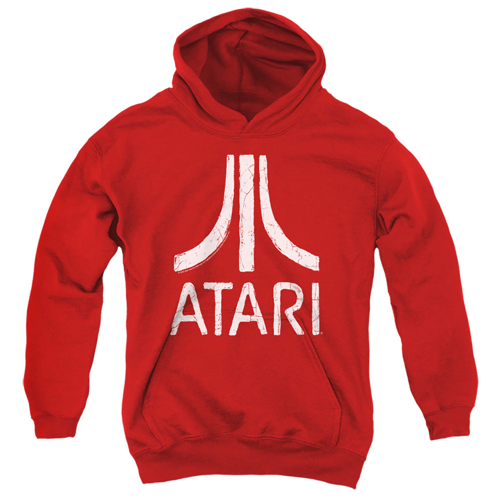 AN OFFCIALLY LICENSED ATARI ROUGH LOGO YOUTH HOODIE RED