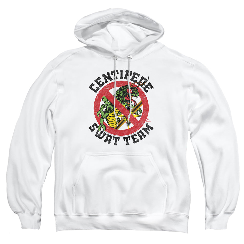 AN OFFCIALLY LICENSED ATARI SWAT TEAM ADULT UNISEX PULLOVER HOODIE WHITE