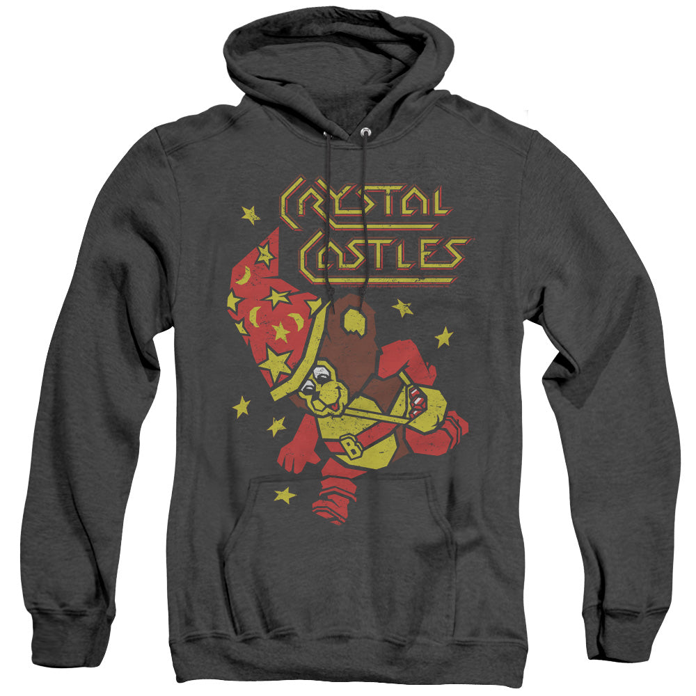 AN OFFCIALLY LICENSED ATARI CRYSTAL BEAR ADULT UNISEX HEATHER PULLOVER HOODIE BLACK