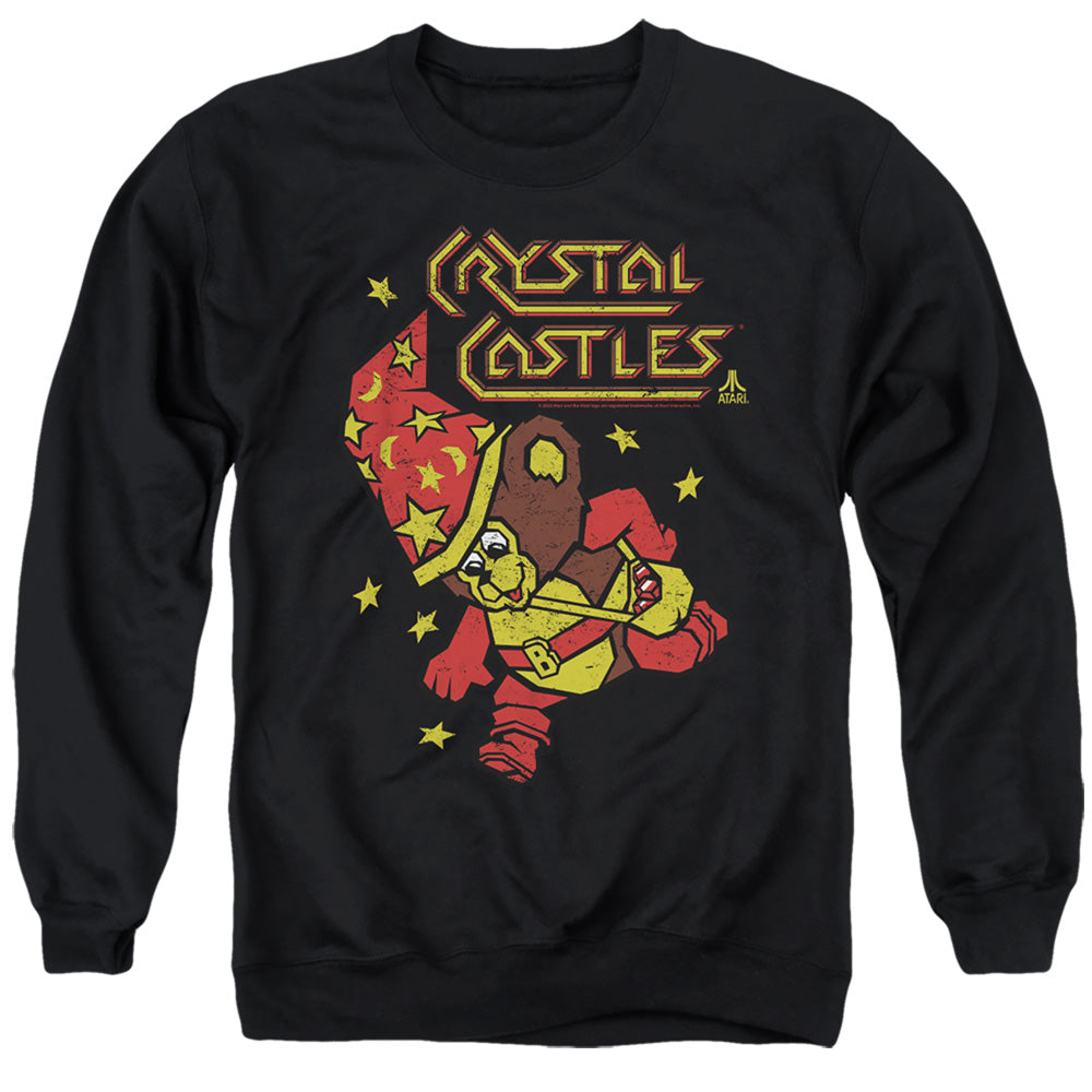 AN OFFCIALLY LICENSED ATARI CRYSTAL BEAR ADULT UNISEX CREWNECK SWEATSHIRT BLACK