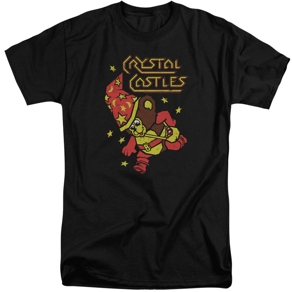 AN OFFCIALLY LICENSED ATARI CRYSTAL BEAR MEN'S TALL FIT T-SHIRT BLACK