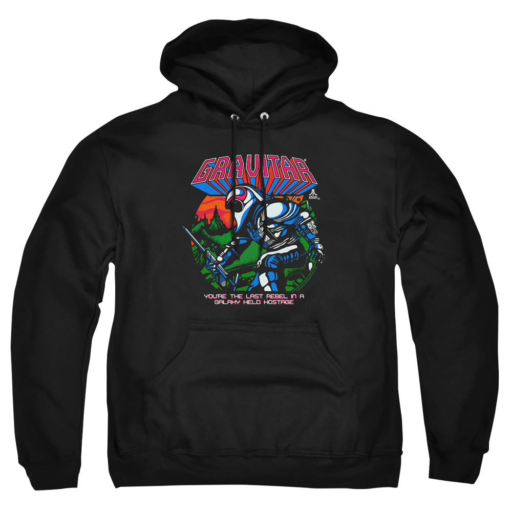 AN OFFCIALLY LICENSED ATARI LAST REBEL ADULT UNISEX PULLOVER HOODIE BLACK