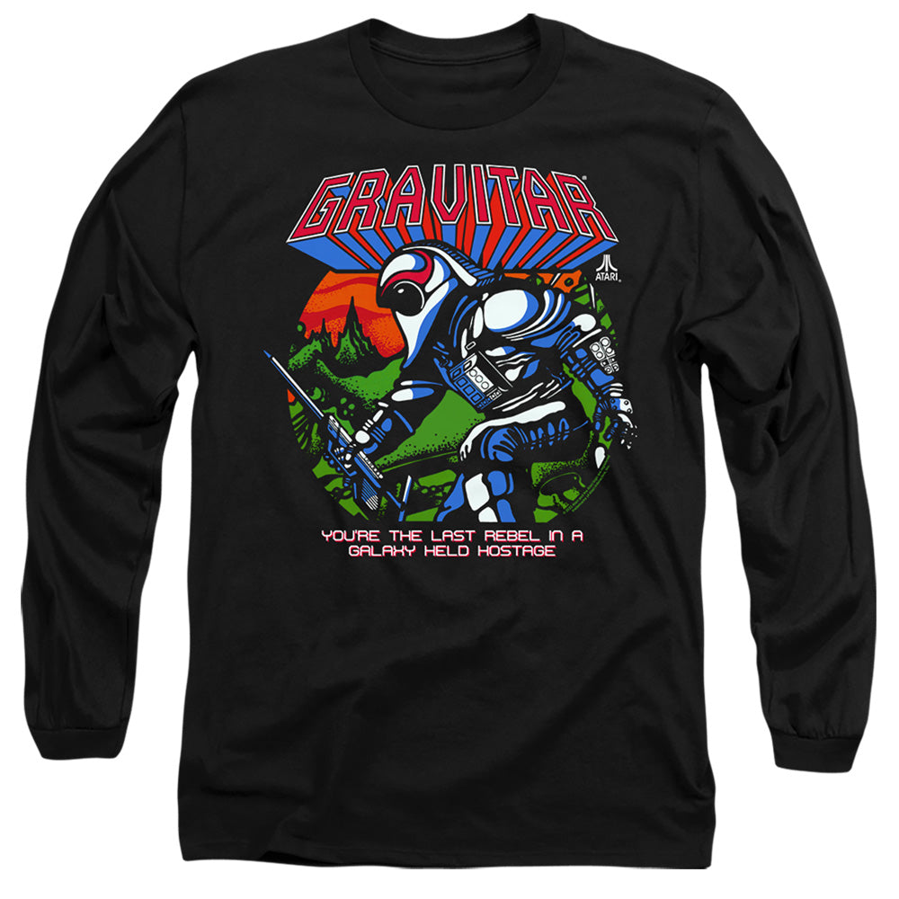 AN OFFCIALLY LICENSED ATARI LAST REBEL MEN'S LONG SLEEVE T-SHIRT BLACK