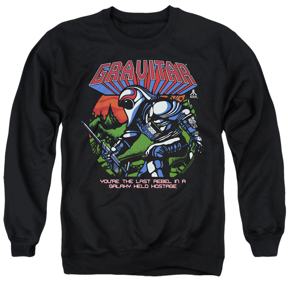 AN OFFCIALLY LICENSED ATARI LAST REBEL ADULT UNISEX CREWNECK SWEATSHIRT BLACK