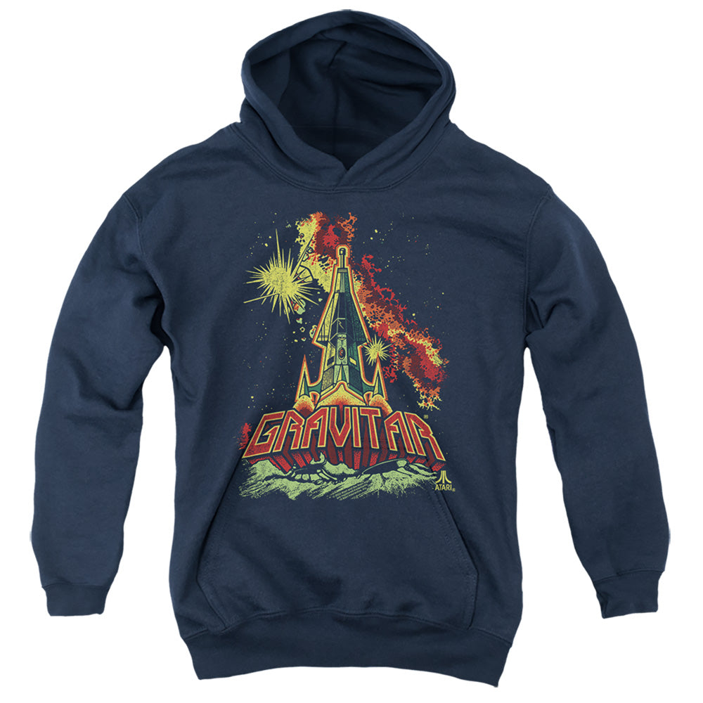 AN OFFCIALLY LICENSED ATARI BLAST OFF YOUTH HOODIE NAVY