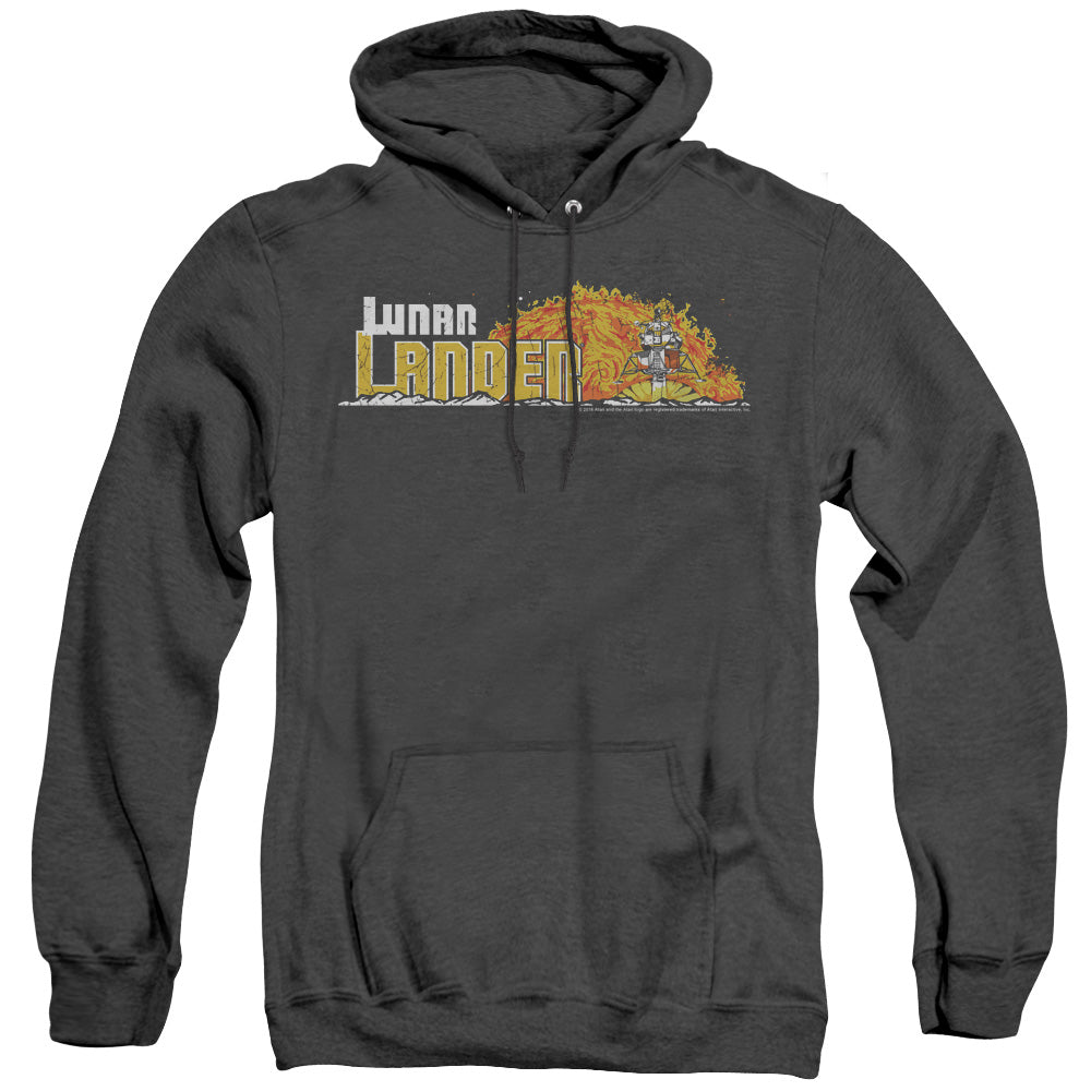 AN OFFCIALLY LICENSED ATARI LUNAR MARQUEE ADULT UNISEX HEATHER PULLOVER HOODIE BLACK
