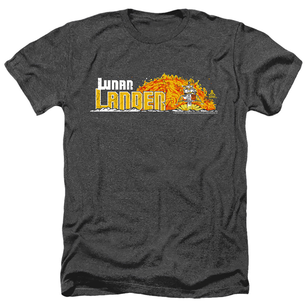 AN OFFCIALLY LICENSED ATARI LUNAR MARQUEE MEN'S HEATHER T-SHIRT CHARCOAL