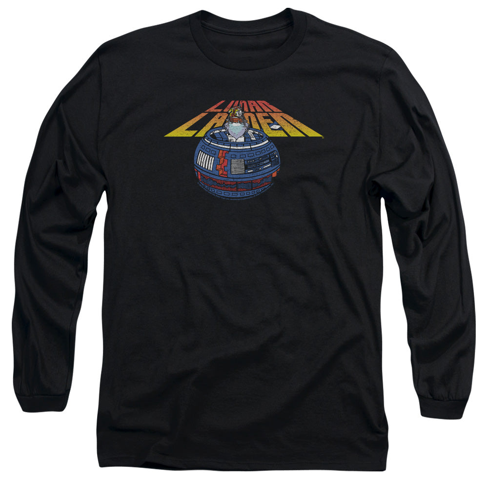 AN OFFCIALLY LICENSED ATARI LUNAR GLOBE MEN'S LONG SLEEVE T-SHIRT BLACK