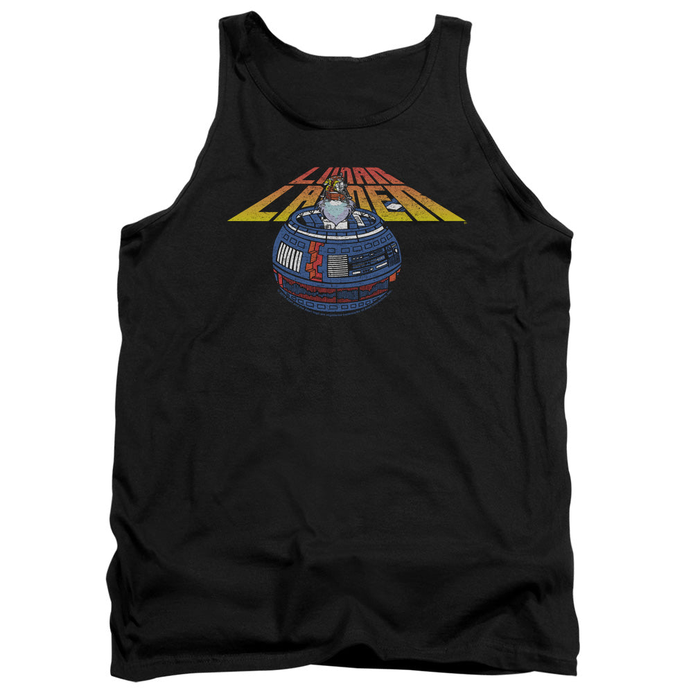 AN OFFCIALLY LICENSED ATARI LUNAR GLOBE ADULT UNISEX TANK TOP BLACK