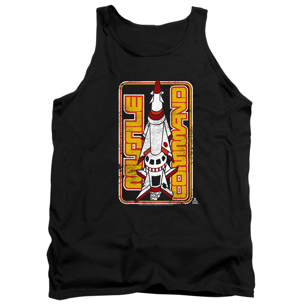 AN OFFCIALLY LICENSED ATARI MISSILE ADULT UNISEX TANK TOP BLACK