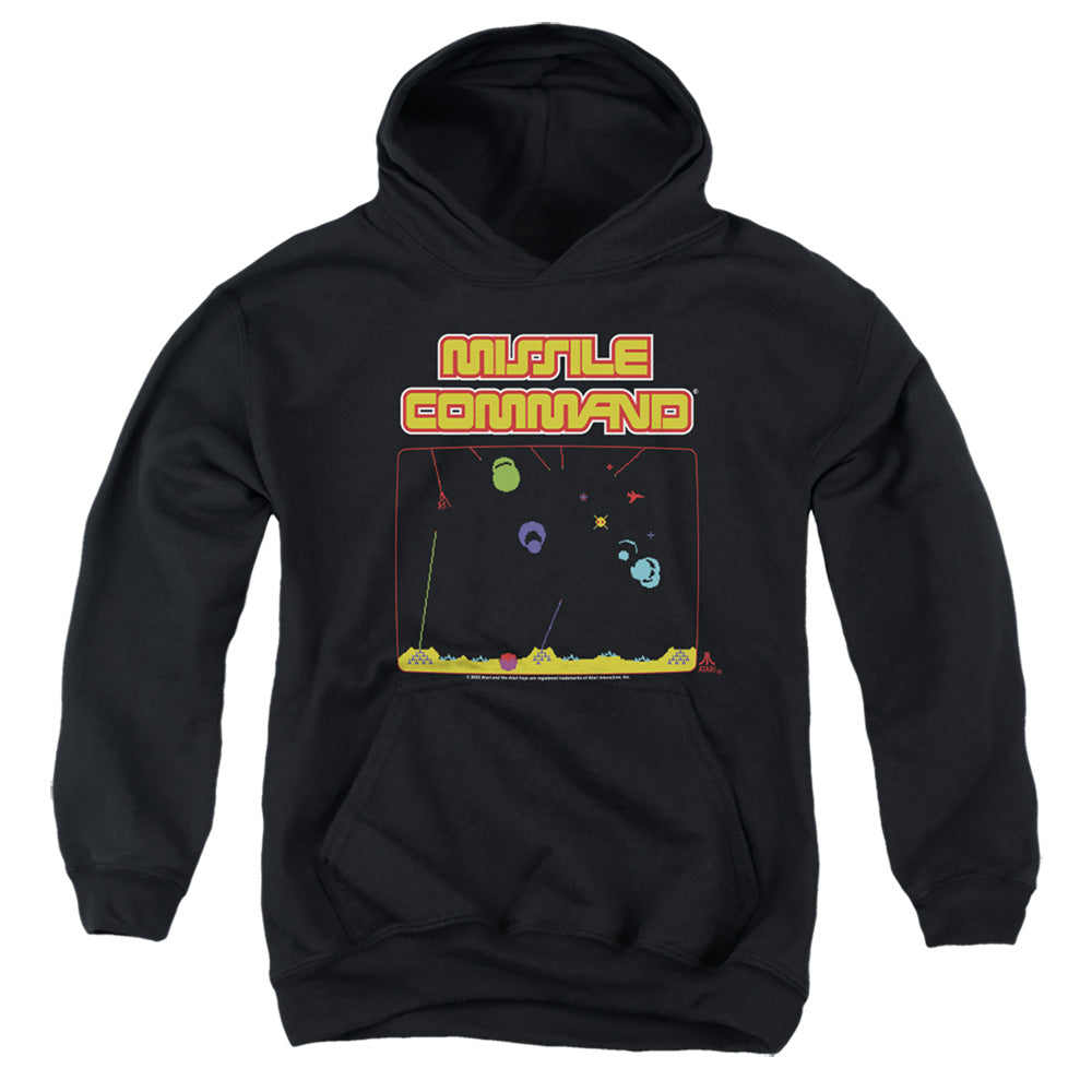 AN OFFCIALLY LICENSED ATARI MISSLE SCREEN YOUTH HOODIE BLACK