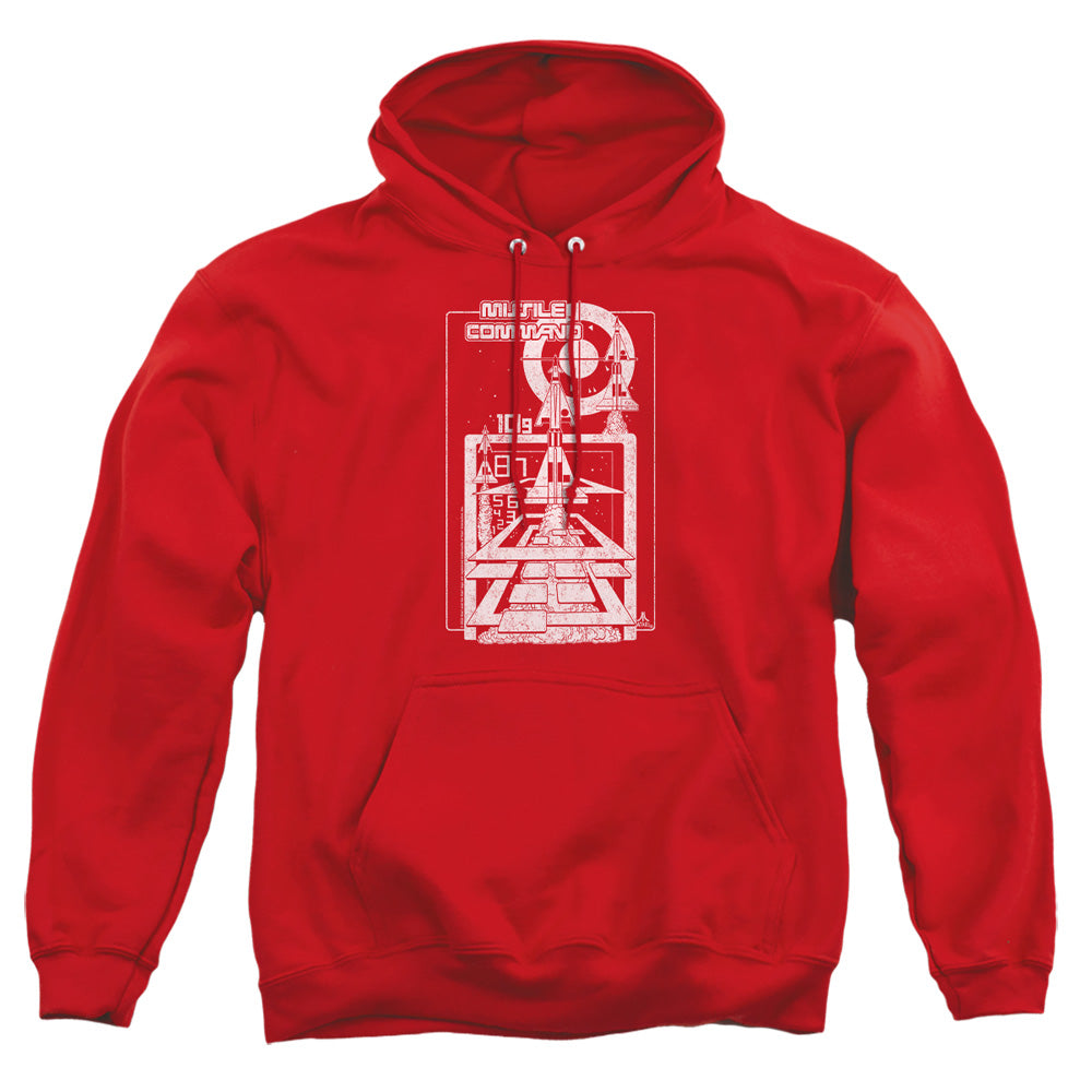 AN OFFCIALLY LICENSED ATARI LIFT OFF ADULT UNISEX PULLOVER HOODIE RED