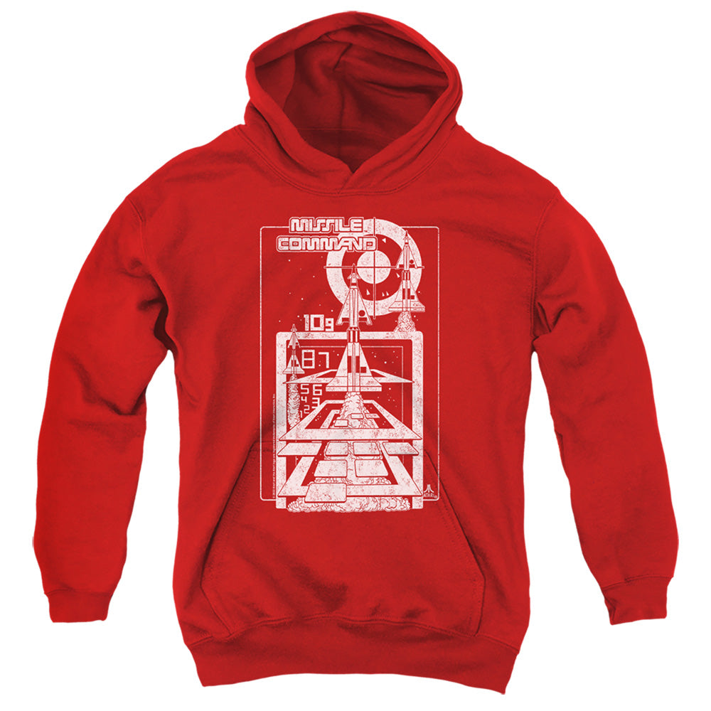 AN OFFCIALLY LICENSED ATARI LIFT OFF YOUTH HOODIE RED