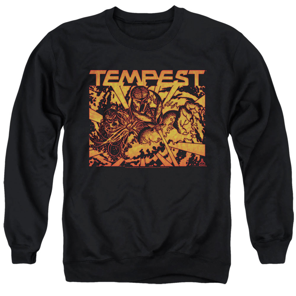 AN OFFCIALLY LICENSED ATARI DEMON REACH ADULT UNISEX CREWNECK SWEATSHIRT BLACK