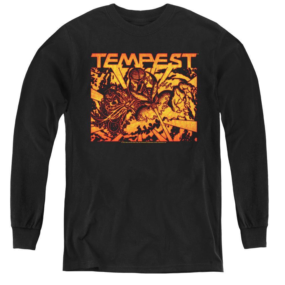 AN OFFCIALLY LICENSED ATARI DEMON REACH YOUTH LONG SLEEVE T-SHIRT BLACK