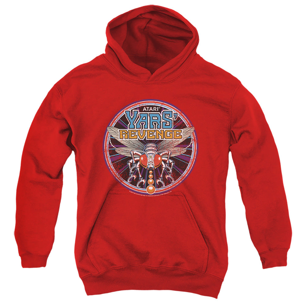 AN OFFCIALLY LICENSED ATARI YARS REVENGE PATCH YOUTH HOODIE RED