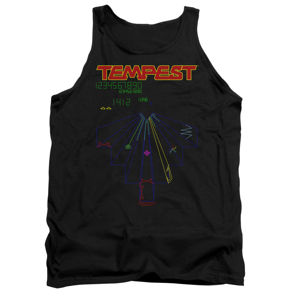 AN OFFCIALLY LICENSED ATARI TEMPEST SCREEN ADULT UNISEX TANK TOP BLACK