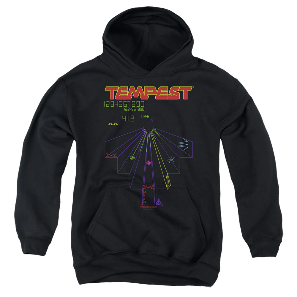 AN OFFCIALLY LICENSED ATARI TEMPEST SCREEN YOUTH HOODIE BLACK