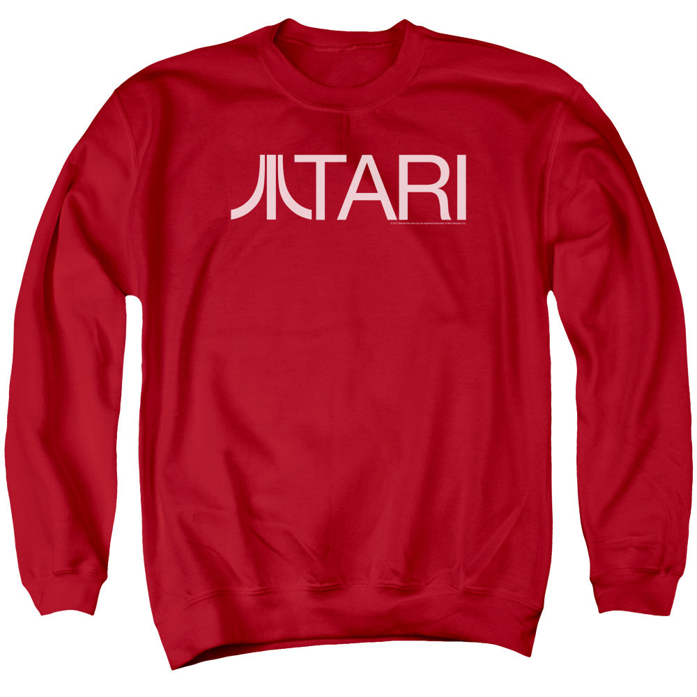 AN OFFCIALLY LICENSED ATARI ATARI ADULT UNISEX CREWNECK SWEATSHIRT RED