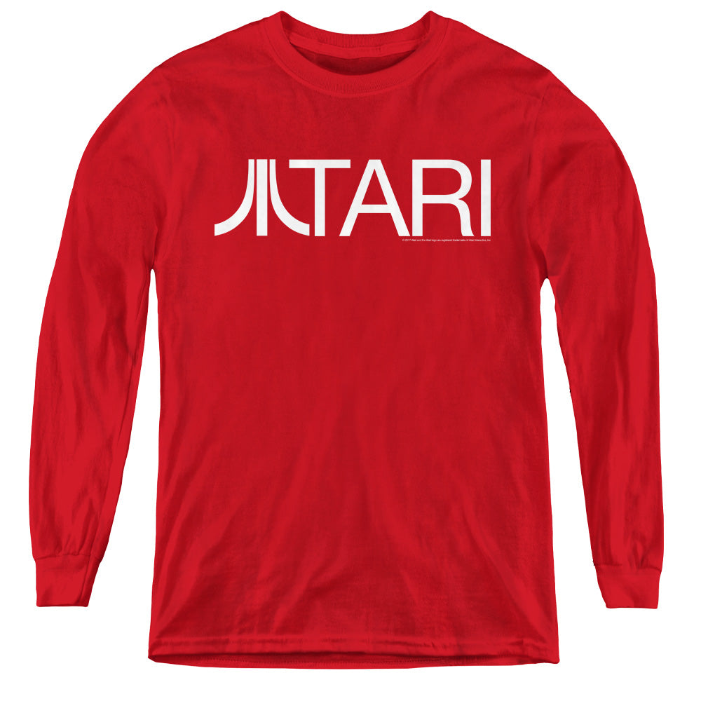 AN OFFCIALLY LICENSED ATARI ATARI YOUTH LONG SLEEVE T-SHIRT RED